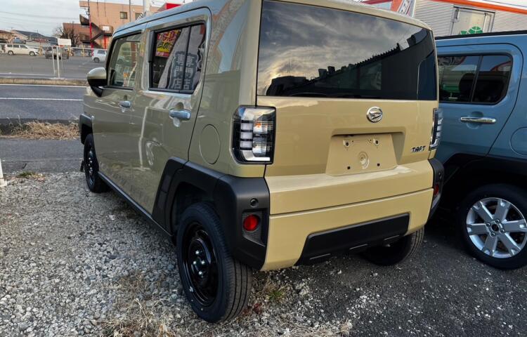 タフト Ｘ 6km サンドベージュメタリック  129.9万円｜京都・滋賀・大阪・兵庫・奈良・三重・四国でグループ総在庫5,000台｜京都・滋賀・大阪・兵庫・奈良・三重・四国でグループ総在庫6,000台